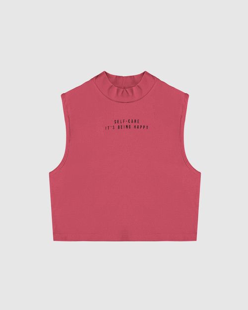 Regata Menina Gola Alta Estampa Lettering Em Ribana Malwee Kids