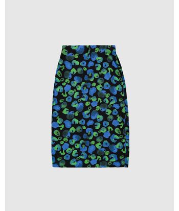 Saia Menina Midi Estampada Com Fenda Em Viscose Malwee Kids