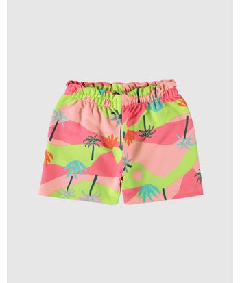 Shorts Infantil Menina Clochard Estampado Em Moletinho Malwee Kids