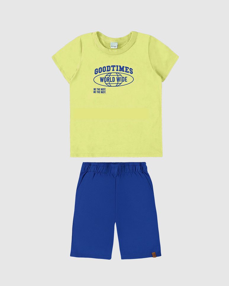 Conjunto Infantil Menino Good Times Em Algodão Malwee Kids
