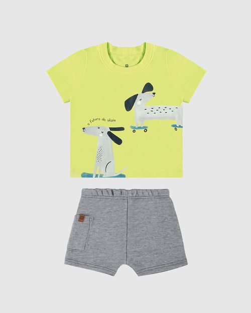 Conjunto Infantil Menino O Futuro Do Skate Em Algodão Malwee Kids