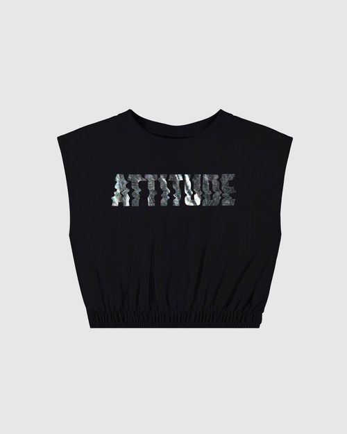 Blusa Muscle Tee Menina Attitude Em Algodão Malwee Kids