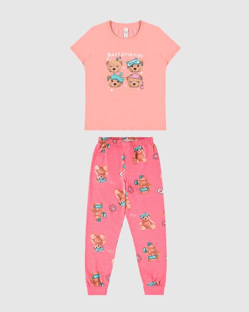 Pijama Infantil Menina Best Friends Em Algodão Malwee Kids