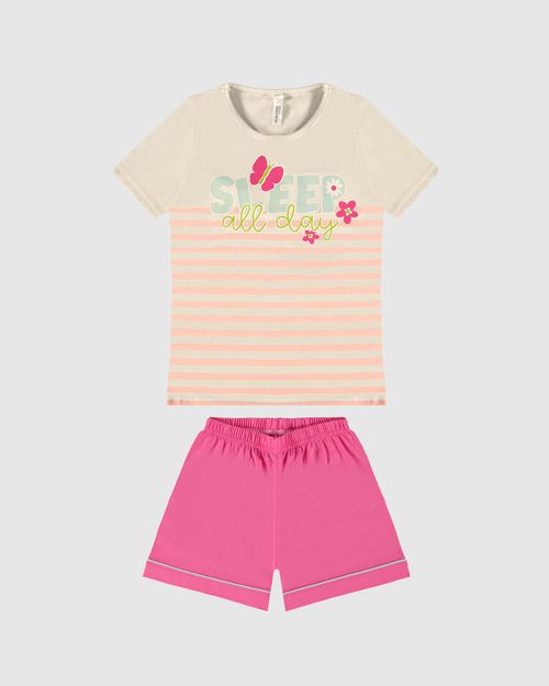 Pijama Infantil Menina Sleep All Day Em Algodão Malwee Kids