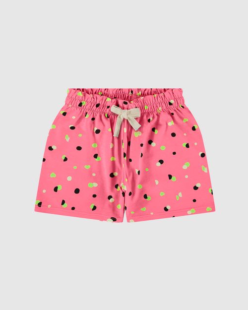Shorts Infantil Menina Clochard Estampa Geométrica Em Algodão Malwee Kids