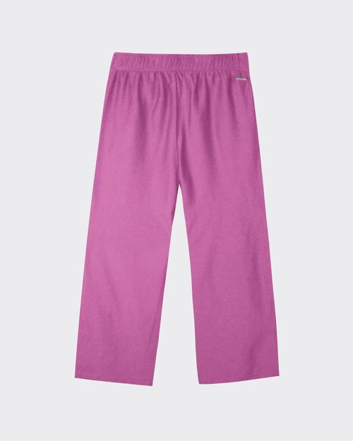 Calça Wide Leg Feminina Cintura Alta Em Malha Sarjada - ENFIM