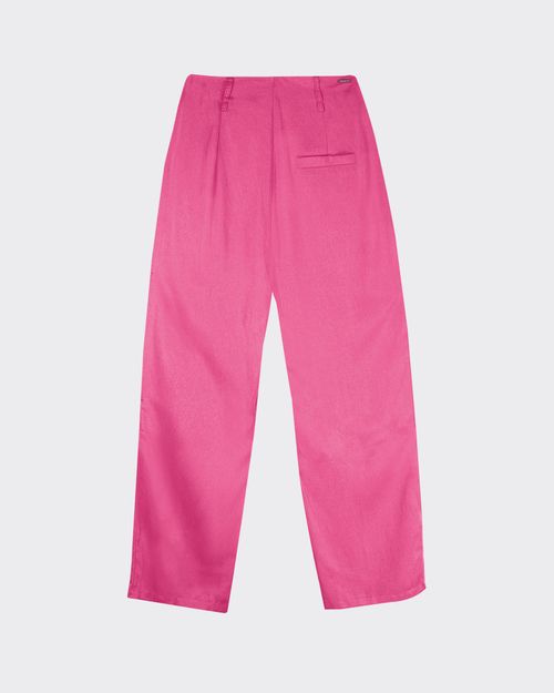 Calça Wide Leg Feminina Cintura Alta Em Liocel - ENFIM