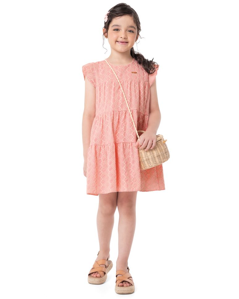 Vestido Menina Marias Em Laise Algodão - Carinhoso