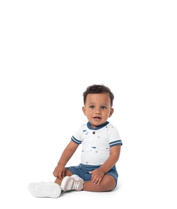 Conjunto Menino Body Estampado Em Algodão - Carinhoso