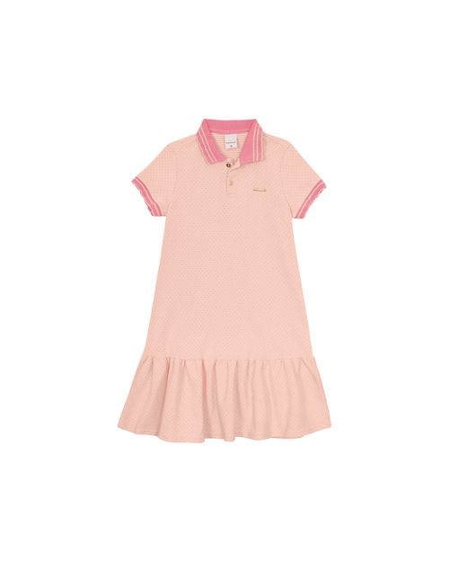 Vestido Polo Menina Em Malha Piquet - Carinhoso
