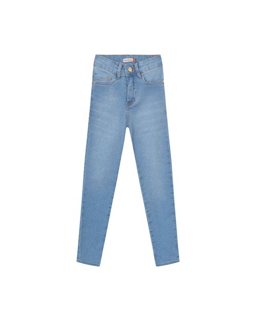 Calça Menina Skinny Cós Elástico Em Jeans Com Elastano - Carinhoso