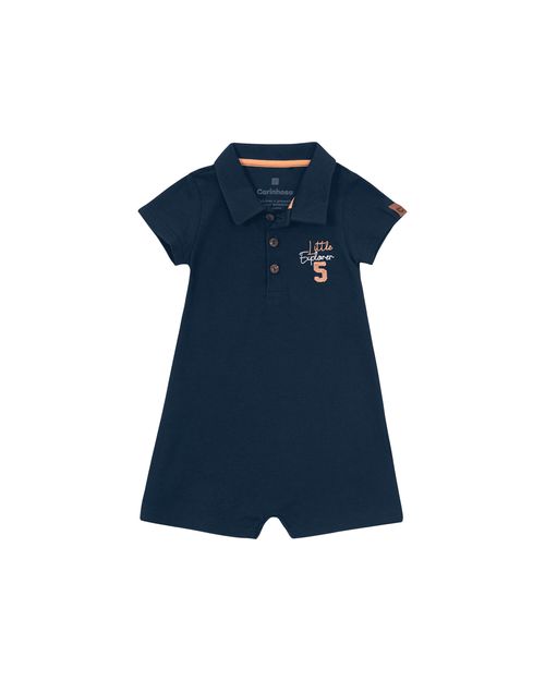 Macaquinho Polo Menino Em Piquet Premium - Carinhoso