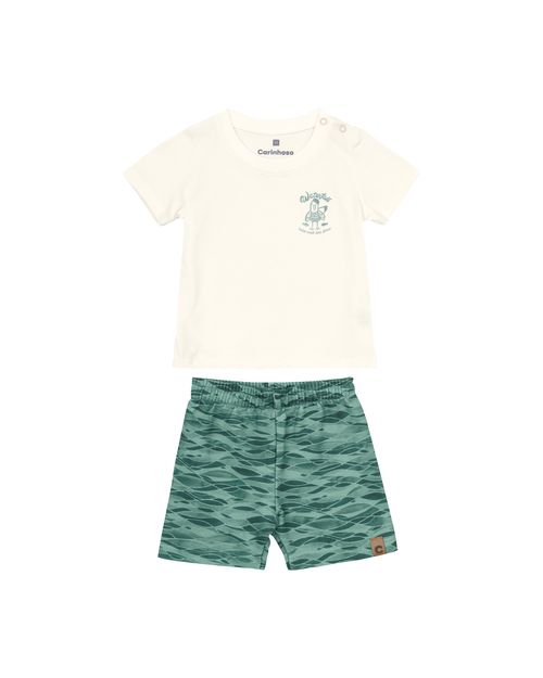 Conjunto Menino Bermuda Em Moletinho - Carinhoso