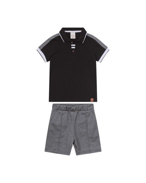 Conjunto Menino Camisa Polo Em Algodão - Carinhoso
