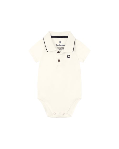 Body Polo Menino Em Algodão - Carinhoso