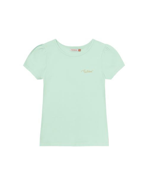 Blusa Menina Bordado No Peitoral Em Malha De Algodão - Carinhoso