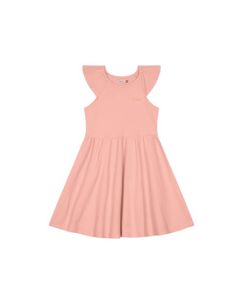 Vestido Menina Acinturado Em Malha Texturizada - Carinhoso