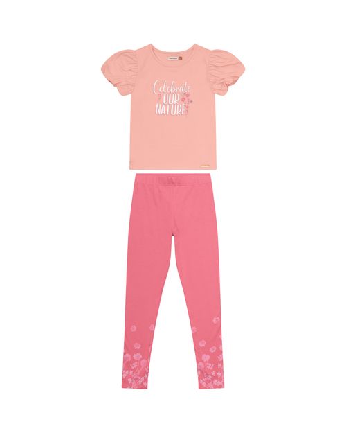 Conjunto Menina Celebrate Our Nature Em Algodão - Carinhoso