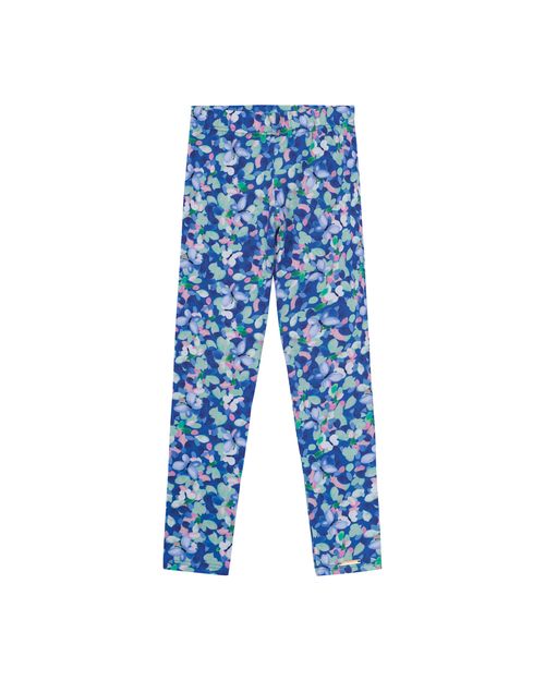 Calça Menina Legging Estampa Floral Em Algodão - Carinhoso