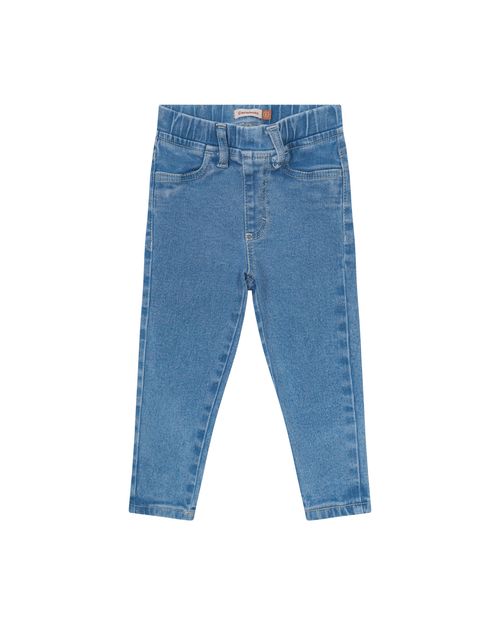 Calça Menina Jegging Cintura Elástico Em Jeans Com Elastano