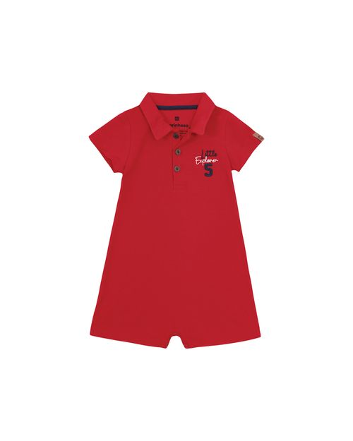 Macaquinho Polo Menino Em Piquet Premium - Carinhoso