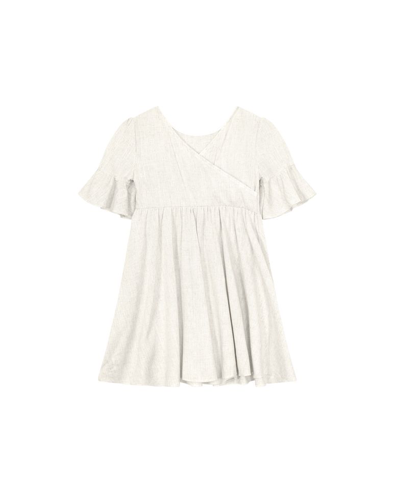 Vestido Menina Costas Transpassadas Em Viscolinho - Carinhoso