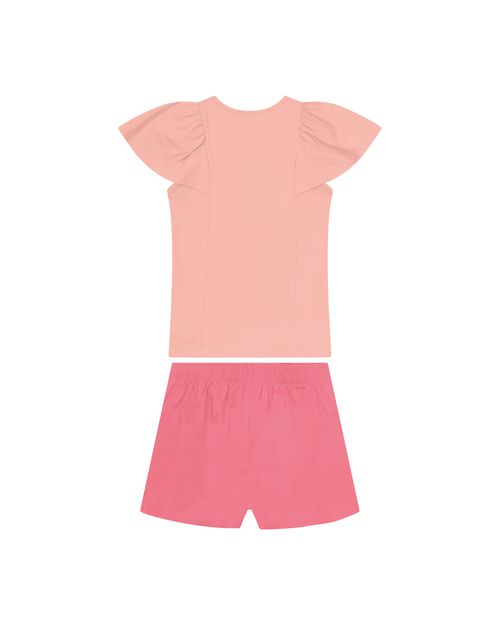 Conjunto Menina Blusa Borboleta Bordada Em Algodão - Carinhoso