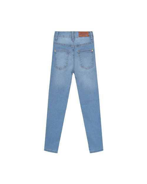 Calça Menina Skinny Cós Elástico Em Jeans Com Elastano - Carinhoso