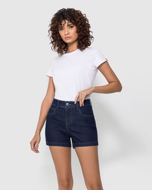 Shorts Feminino Cintura Média Em Jeans Com Elastano - ENFIM