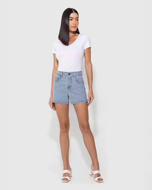 Shorts Feminino Cintura Média Em Jeans Com Elastano - ENFIM
