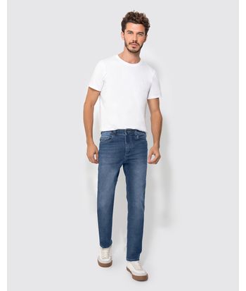 Calça Masculina Slim Em Jeans Com Elastano - ENFIM