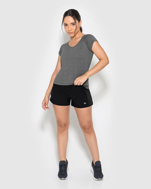 Blusa Baby Look Feminina Cava Raglan Em Malha Dry - ENFIM