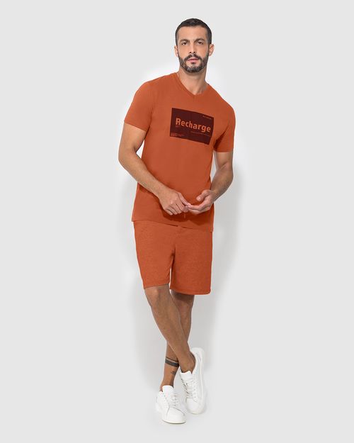 Camiseta Masculina Decote V Recharge Em Algodão - ENFIM