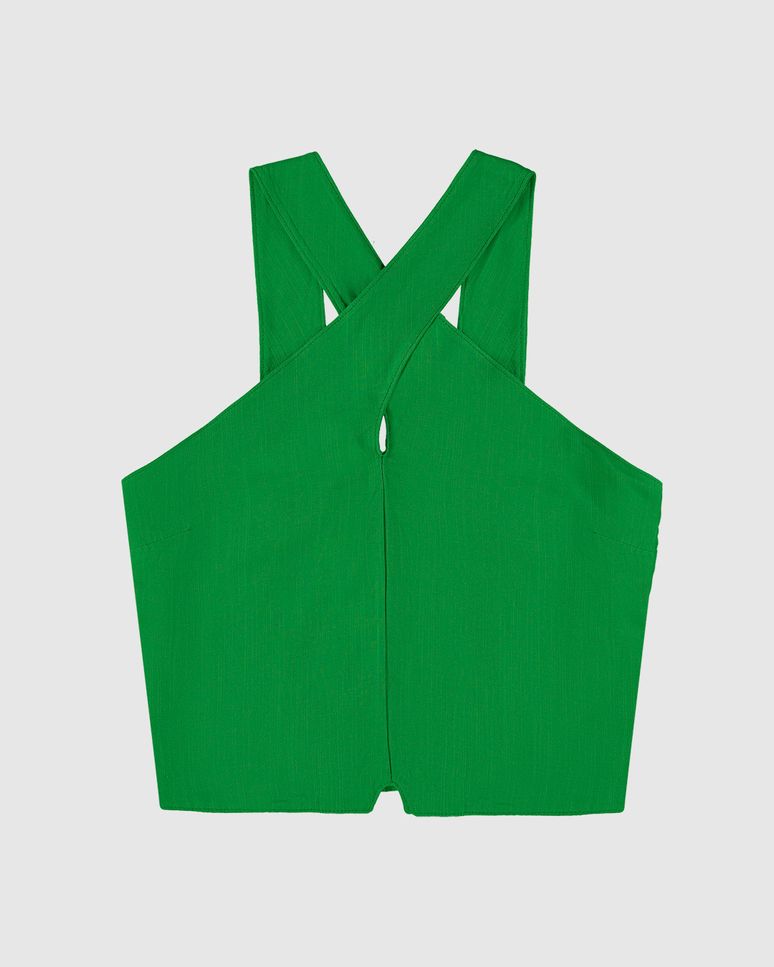 Blusa Feminina Alças Cruzadas Em Viscolinho - ENFIM