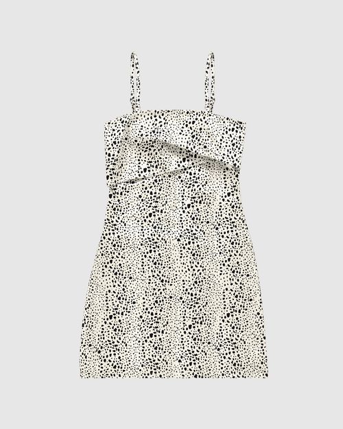 Vestido Feminino Animal Print Alça Removível Em Tecido Acetinado - ENFIM