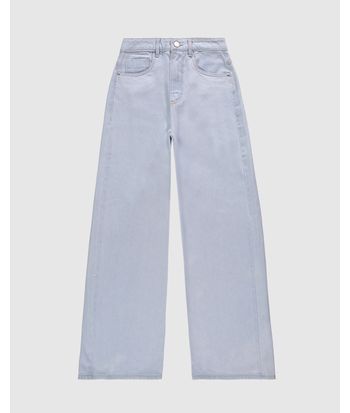 Calça Wide Leg Feminina Bolsos Funcionais Em Jeans 100% Algodão - ENFIM