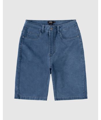 Bermuda Masculina Slim Cintura Média Em Jeans Com Elastano - ENFIM