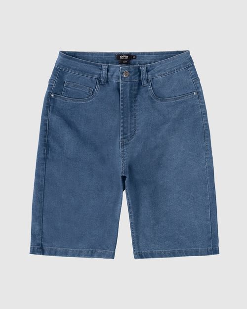 Bermuda Masculina Slim Cintura Média Em Jeans Com Elastano - ENFIM