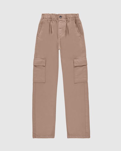 Calça Feminina Reta 90's Bolso Cargo Em Sarja - ENFIM
