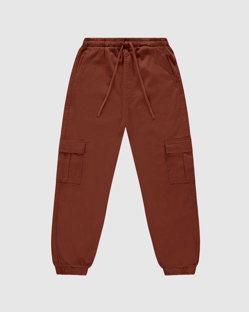 Calça Masculina Jogger Cargo Em Sarja Com Elastano - ENFIM