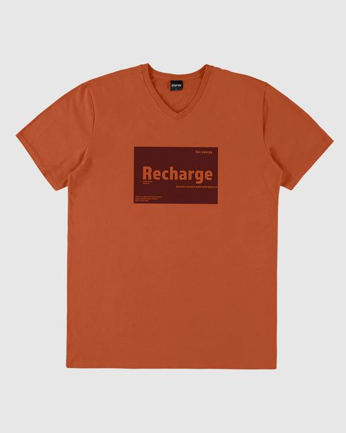 Camiseta Masculina Decote V Recharge Em Algodão - ENFIM