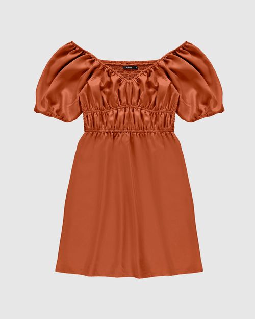 Vestido Feminino Evasê Decote Coração Em Liocel - ENFIM