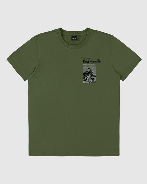 Camiseta Masculina Fast Motors Em Algodão - ENFIM