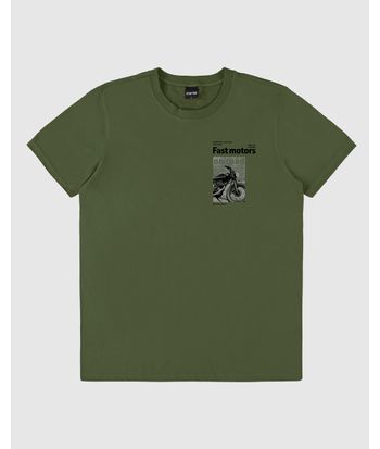 Camiseta Masculina Fast Motors Em Algodão - ENFIM