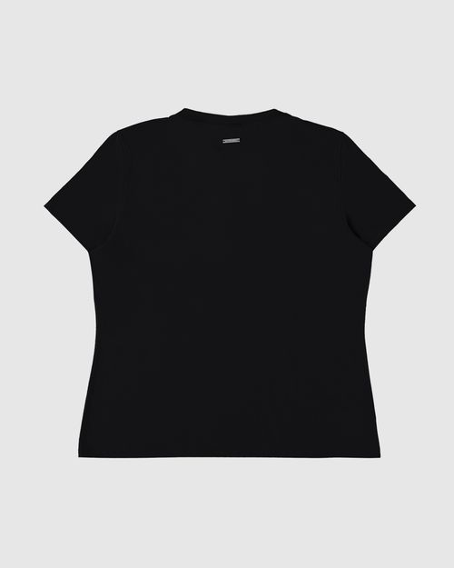 T-Shirt Feminina Slim Decote V Em Algodão - ENFIM