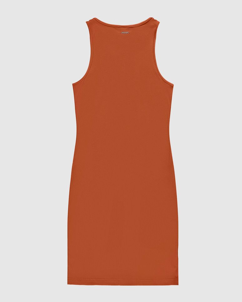 Vestido Feminino Decote Detalhe Vazado Em Malha Viscose Canelada - ENFIM