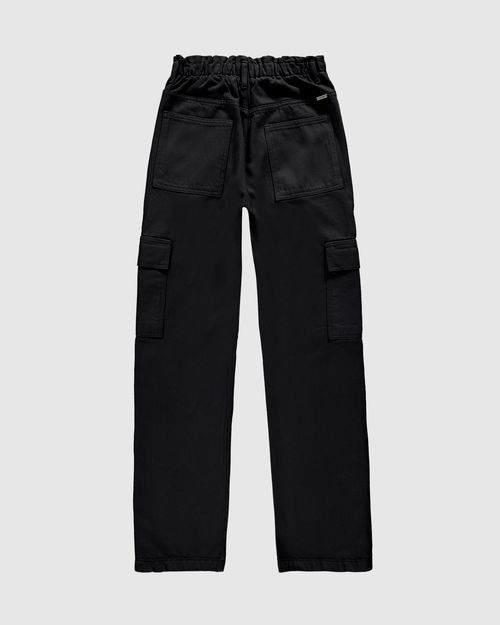 Calça Feminina Reta 90's Bolso Cargo Em Sarja - ENFIM