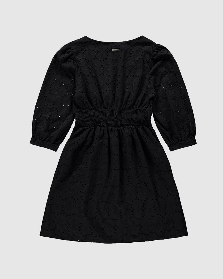 Vestido Feminino Decote V Manga 3/4 Em Laise Algodão - ENFIM