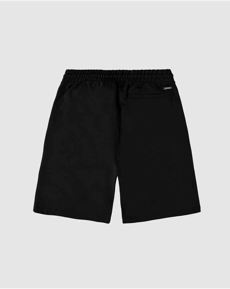 Bermuda Masculina Reta Cadarço Funcional Em Moletom ENFIM PRETO