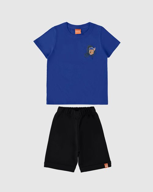 Conjunto Infantil Menino Estampa Frente E Costas Patrulha Canina Malwee Kids
